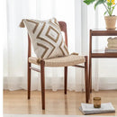 Geometric tufted tassel cushion cover beige & gray living room decor