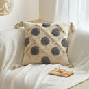 Beige Gray Geometric Cushion