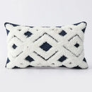 Geometric tufted tassel cushion cover beige & gray living room decor