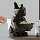 DecorBites™ Cool Dog Tissue Box Holder with Storage Box Home Office Decor Dog Figurine