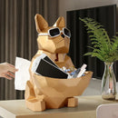 DecorBites™ Cool Dog Tissue Box Holder with Storage Box Home Office Decor Dog Figurine