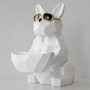 DecorBites™ Cool Dog Tissue Box Holder with Storage Box Home Office Decor Dog Figurine