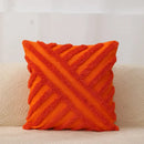 Geometric waves tufted cream pillow covers bedroom textured fringe