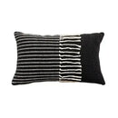 Geometric waves tufted cream pillow covers bedroom textured fringe