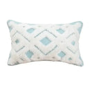 Geometric waves tufted cream pillow covers bedroom textured fringe