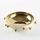 Geometric white and gold ceramic fruit bowl round kitchen tray