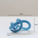 Geometric white glass twine knot sculpture living room decor