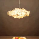 Geometric white gold pendant light bedroom clouds white gold paper