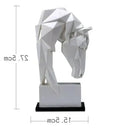 Geometric white horse ornaments living room minimalist sculpture
