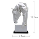 Geometric white horse ornaments living room minimalist sculpture