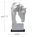 Geometric white horse ornaments living room minimalist sculpture