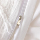Geometric white quilted duvet cover set bedroom bedding