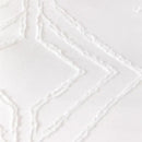 Geometric white quilted duvet cover set bedroom bedding