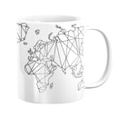 Geometric World Map Mug