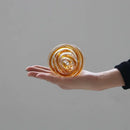 Geometric wound glass twine sphere amber & clear living room decor
