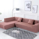 Geometric yellow & gray stretch sofa cover living room couch protector