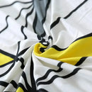 Geometric yellow & gray stretch sofa cover living room couch protector