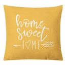 Geometric yellow linen pillow cover set living room autumnal decor