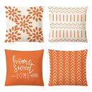 Geometric yellow linen pillow cover set living room autumnal decor