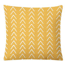 Geometric yellow linen pillow cover set living room autumnal decor