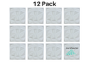 12 Pack - PVC Geometric 3D Wall Panel For Sound Diffusion - Modern 3D Design For Walls And Ceilings
