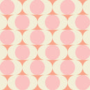Mid Century Modern Wallpaper - Retro Pink and Peach Circles