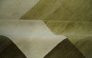 Geometrical Olive and Ivory Floral design Hand knotted 6x8 wool and Art Silk Area Rug