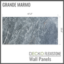 Flexible 3D Stone Wall Panels - <b>GRANDE MARMO</b> - Box of 5 serial panels (47.2" x 23.6") <b>38.75 sqft </b> coverage | DECKO Flexistone
