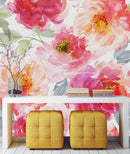 Giant Watercolor Peonies Wallpaper Mural