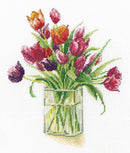Gift for Beloved Tulip Bouquet Counted Cross Stitch Kit by RTO M304