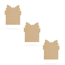 3 Gift Boxes Unfinished Wooden Shapes Craft Cutouts DIY Unpainted 3D Plaques 4 Inches