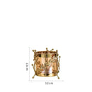 Gilded tree branch gold glass vase for living room flower arrangement