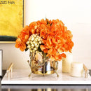 Gilded tree branch gold glass vase for living room flower arrangement