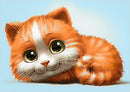 Ginger Cat WD194 11.8 x 7.9 inches Wizardi Diamond Painting Kit
