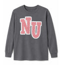 NU Sewn Appliqué Gingham Gray Licensed Women's Crewneck Sweatshirt | Multiple Sizes | H.Flynn Designs