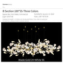 Ginkgo biloba chandelier gold glass pendant light for living room