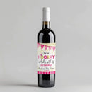 Girl Hooray Baby Shower Wine Label