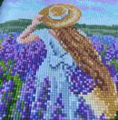Girl in Lavender Field CS2626 7.9 x 7.9 inches Crafting Spark Diamond Painting Kit