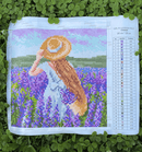 Girl in Lavender Field CS2626 7.9 x 7.9 inches Crafting Spark Diamond Painting Kit