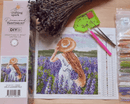 Girl in Lavender Field CS2626 7.9 x 7.9 inches Crafting Spark Diamond Painting Kit