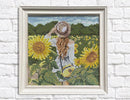 Girl in Sunflower Field CS2625 7.9 x 7.9 inches Crafting Spark Diamond Painting Kit