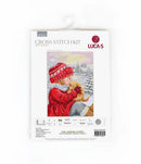 Girl Kissing Puppy Counted Cross-Stitch Kit by Luca-S BU5027l