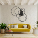 Metal Decor with Girl and Circles