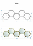 Gitagum Rustic Gold Honeycomb Mirror