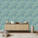Exotic Green Pattern Wallpaper