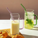 Pink Glass Handle Mug
