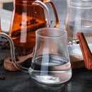 Glass goose beak kettle with wood handle kitchen pour over carafe