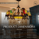 Glass Parrot Chandelier