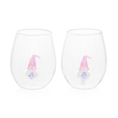 3D Easter Gnome Stemless Wine Glasses
