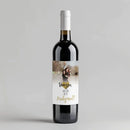 Glitter Heart Bridesmaid Wine Label